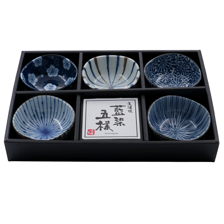Gift set 5 small round bowls