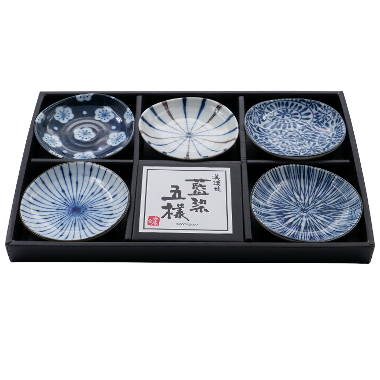 Gift set 5 round plates