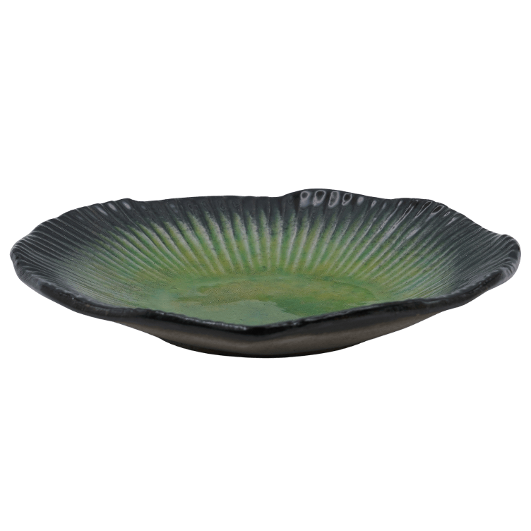 Plate small Aizome Hiwa leaf