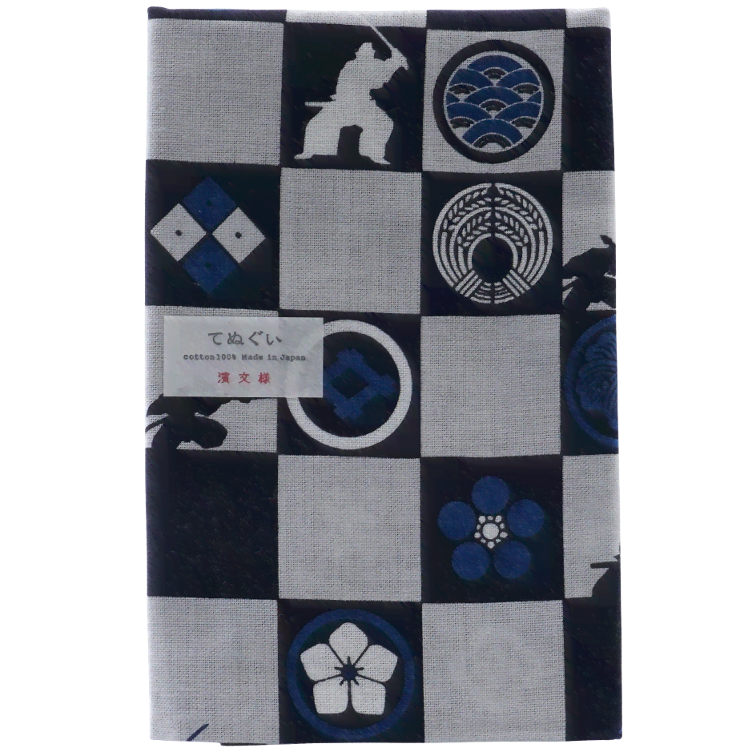 Tenugui Handtuch Blauer Samurai