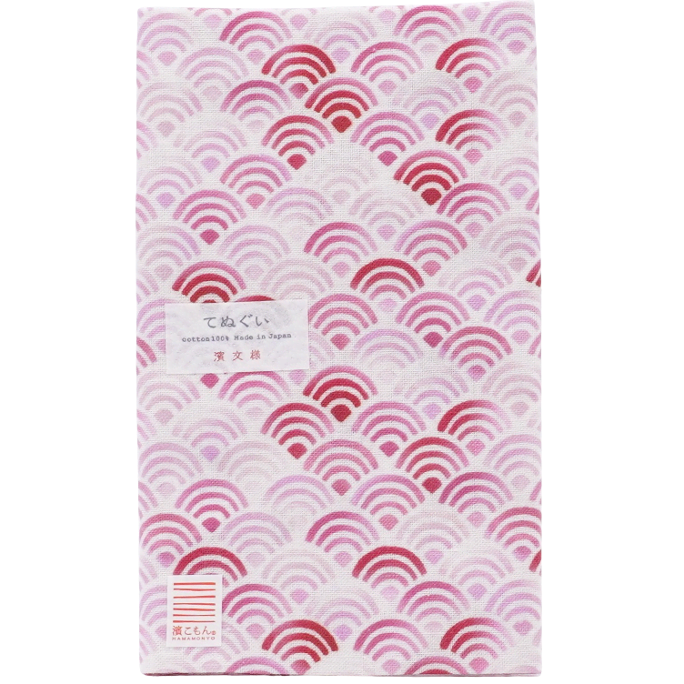 Tenugui towel red wave
