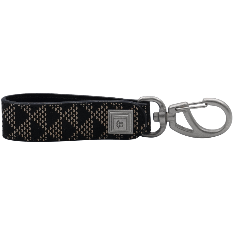 Inden key ring black Nami-uroko