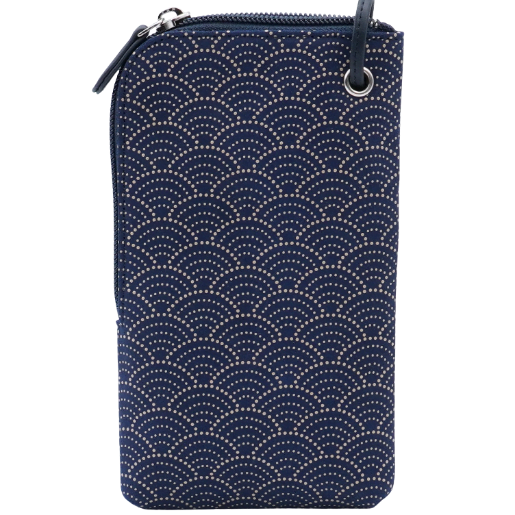 Inden Handy Bag blue saigaiha-waves
