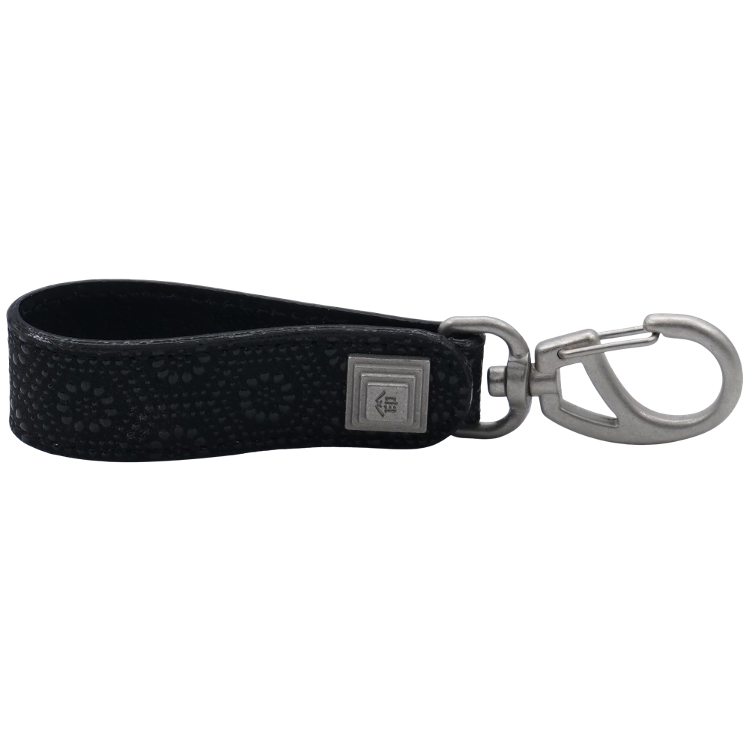 Inden Schwarz Sechseck Schlüsselanhänger