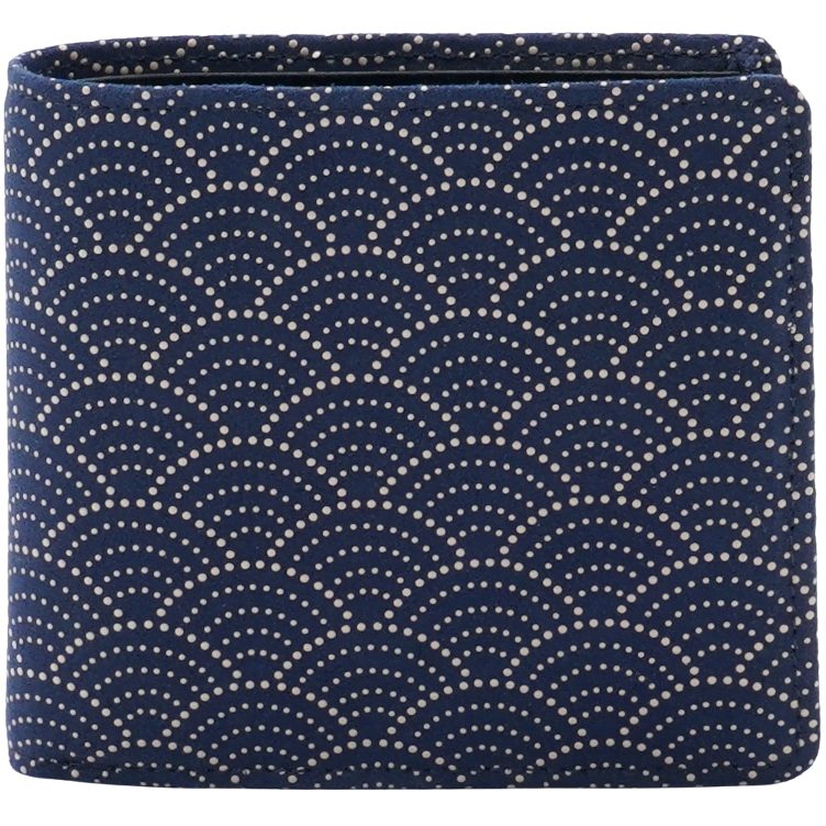 Inden wallet with coin pocket waves