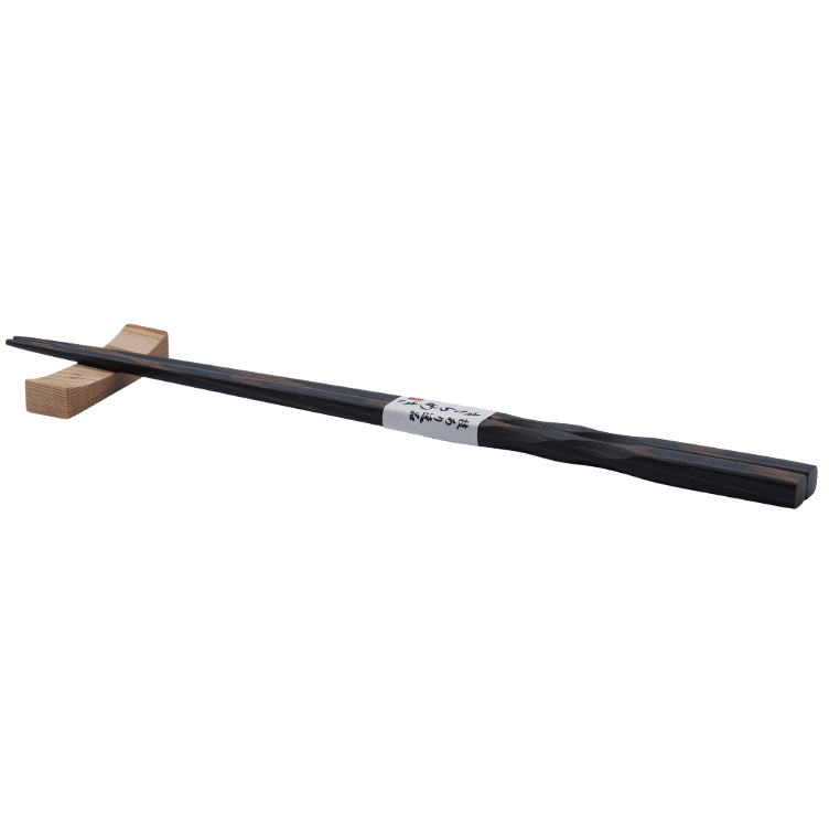 Chopsticks Kirameki Square Handle Wavy Wood Pressed