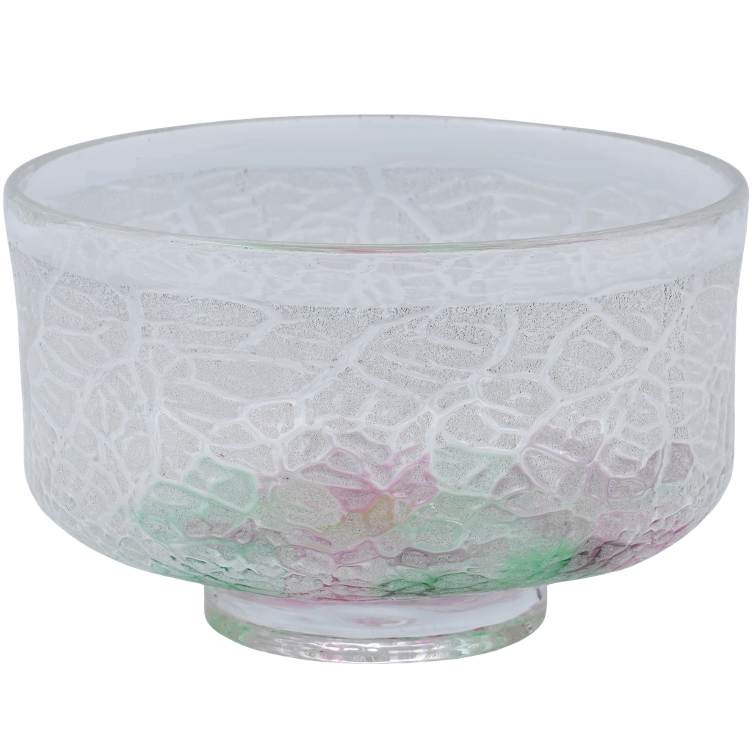 Ginsai bowl out of glass flowers design