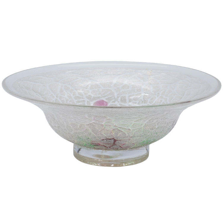 Ginsai bowl out of glass fowers design