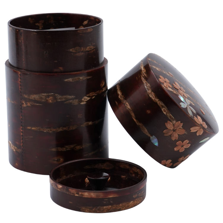 Teedose aus Kirschrinde Cherry - Perlmut