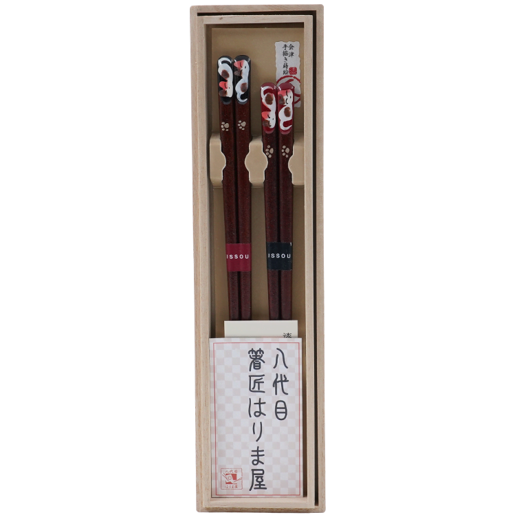 Chopsticks Natural Wood Cat Japan
