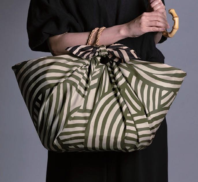 Furoshiki aquadrop cloth MUSUBI black-gold