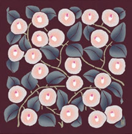 Furoshiki Tsubaki Tuch Bordeaux