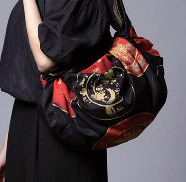 Furoshiki Wan Tuch schwarz-rot