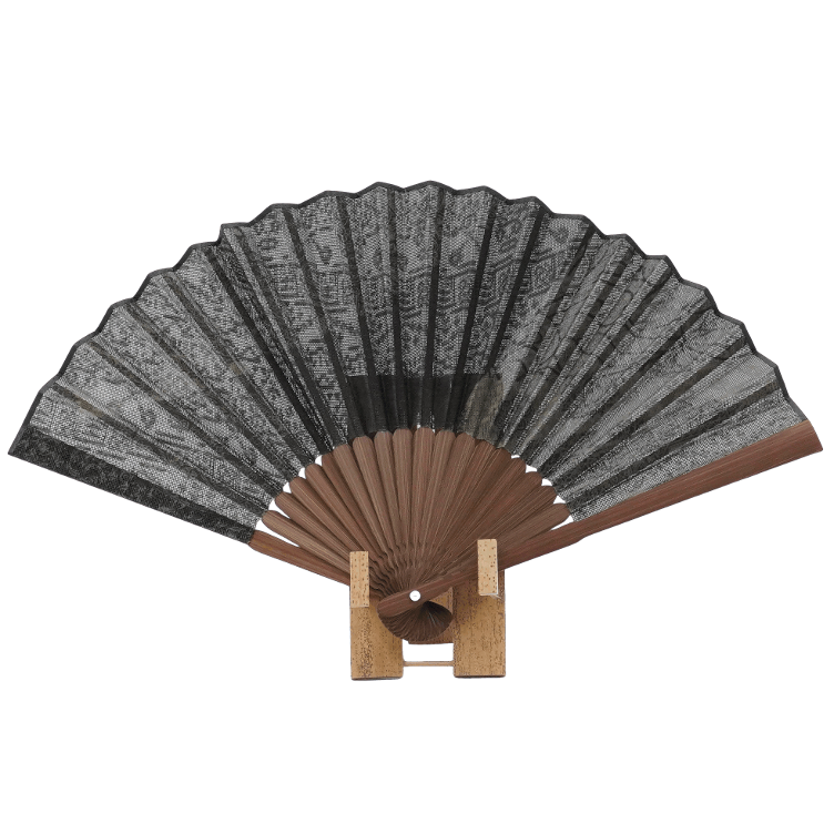 Kimono Silk Fabric Handfan Japan