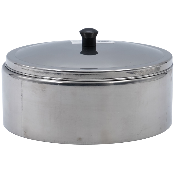 Steamer basket with lid made of steel